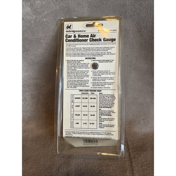 NEW VTG NOS Interdynamics Car Home Air Conditioner Check Gauge Model GTH-10CS - Picture 3 of 9